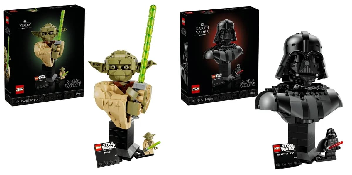 LEGO's New Star Wars Busts: Vader and Yoda Coming April 2026