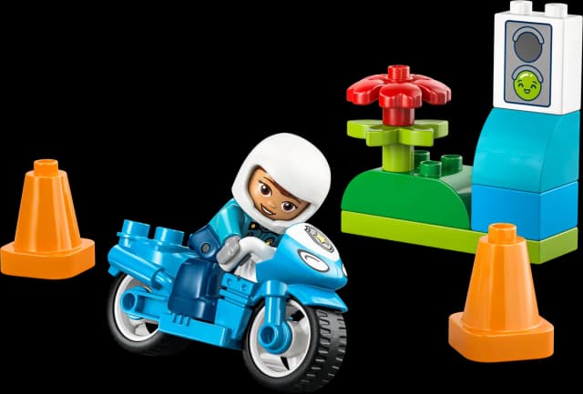 Blue Police Motorcycle - Image 1