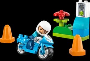 Blue Police Motorcycle