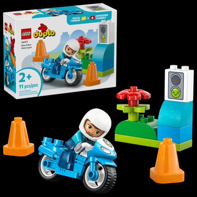 Blue Police Motorcycle - Image 2