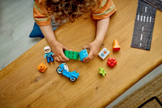 Blue Police Motorcycle - Image 3