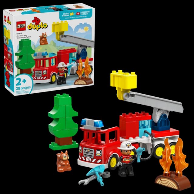 Fire Truck with Hose and Firefighter - Image 2