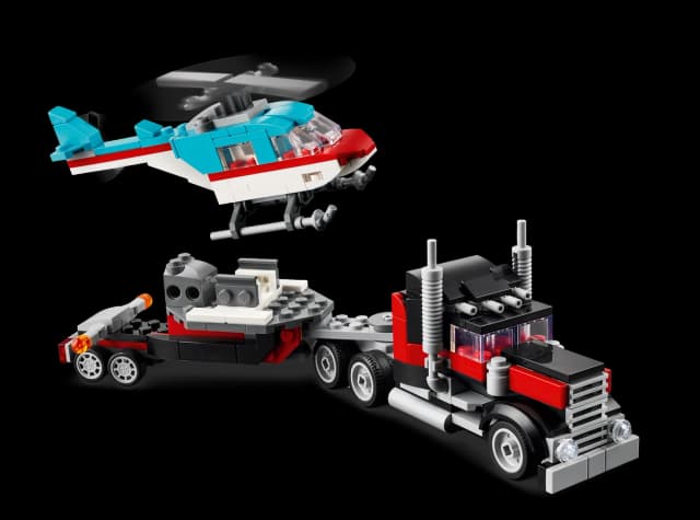 Flatbed Truck with Helicopter - Image 5
