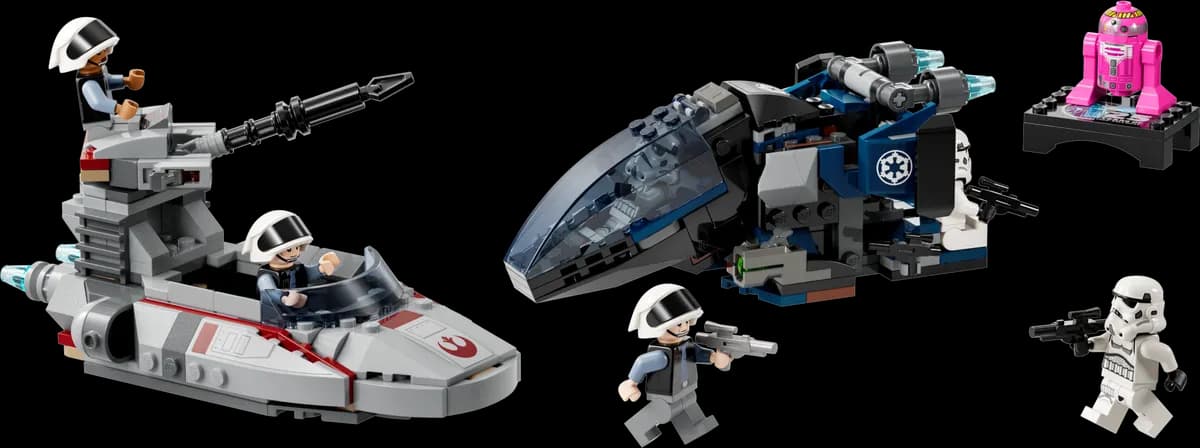 Imperial Dropship vs. Rebel Scout Speeder