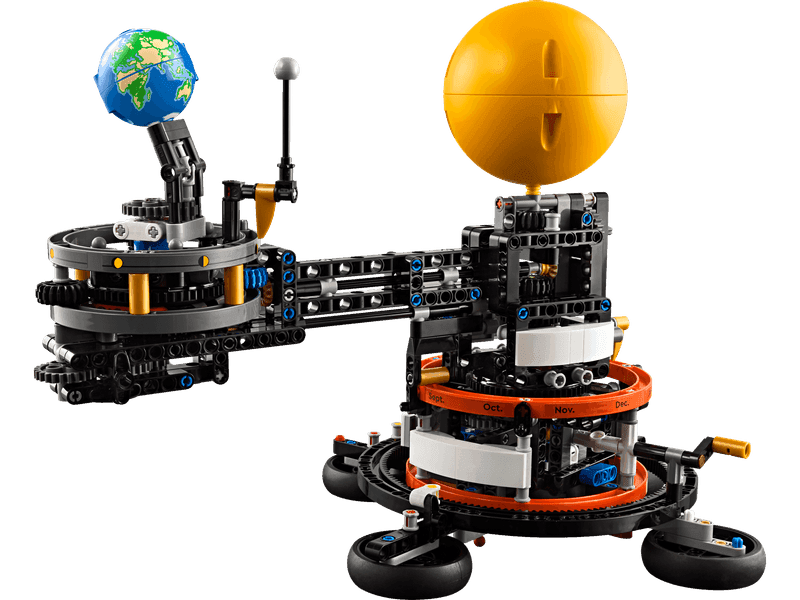Planet Earth and Moon in Orbit