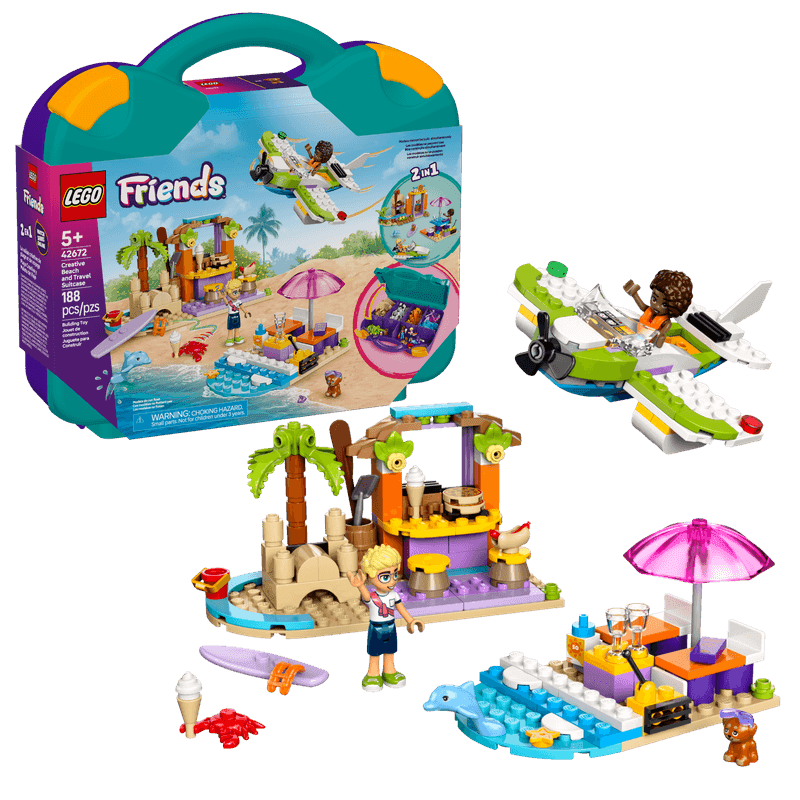 Creative Beach and Travel Suitcase