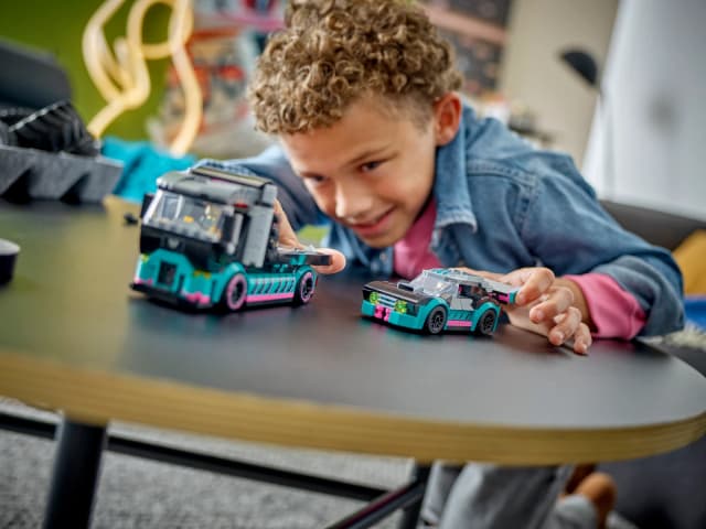 Race Car and Car Carrier Truck - Image 11
