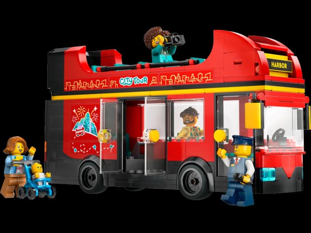 Red Double-Decker Sightseeing Bus - Image 1