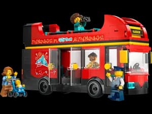 Red Double-Decker Sightseeing Bus