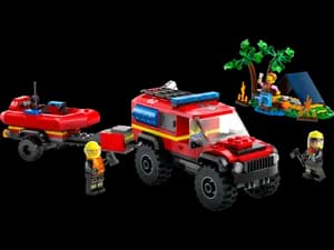 4x4 Fire Truck with Rescue Boat