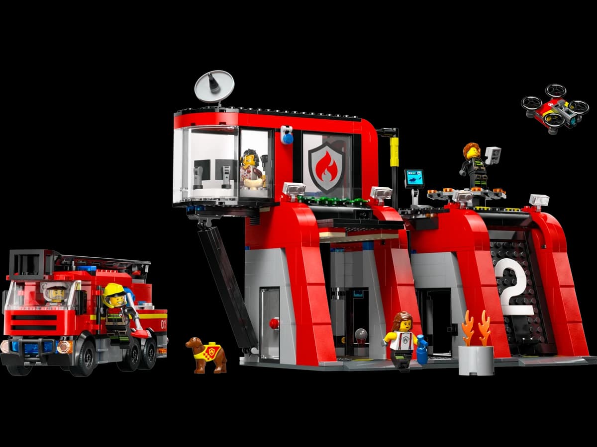 Fire Station with Fire Truck