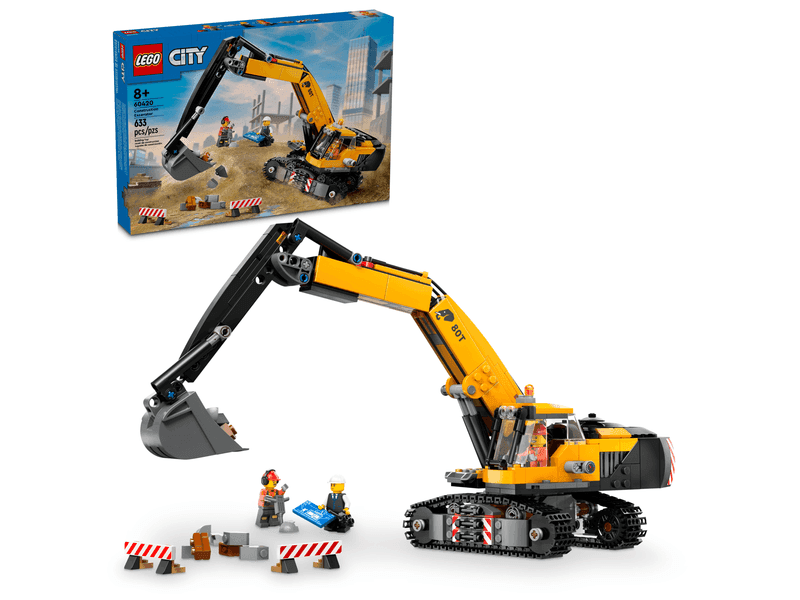 Yellow Construction Excavator