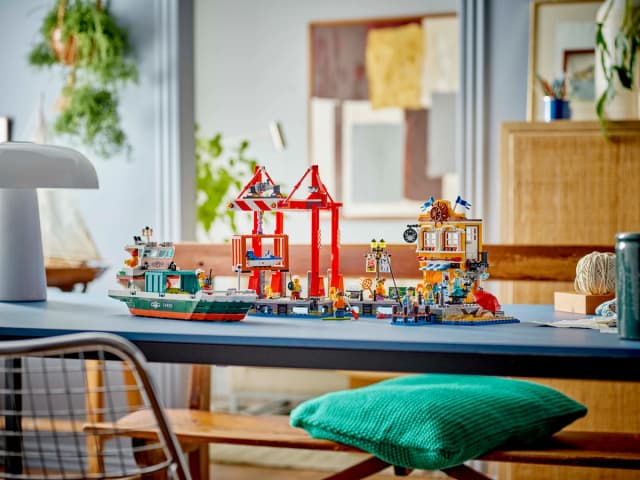 Seaside Harbor with Cargo Ship - Image 7