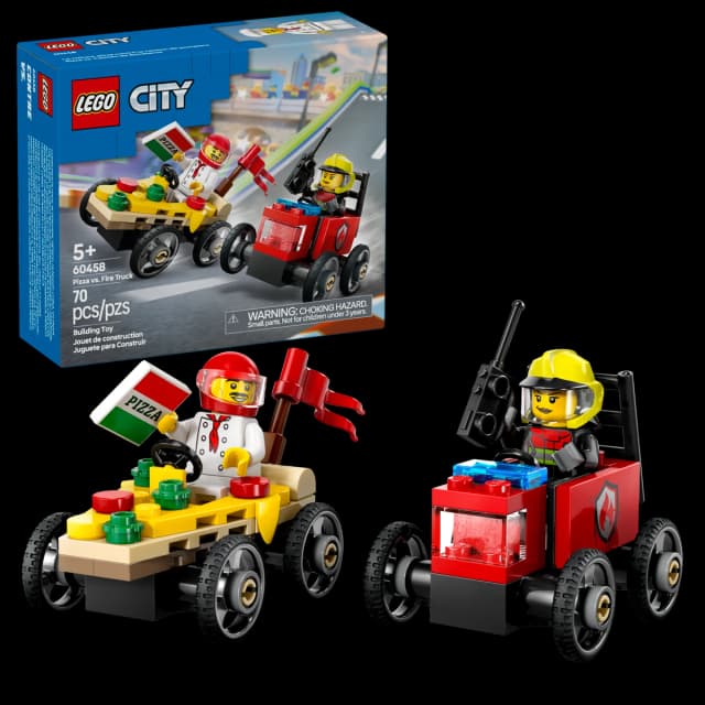 Pizza vs. Fire Truck Race Car Pack - Image 5
