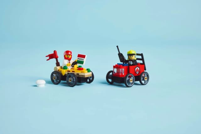 Pizza vs. Fire Truck Race Car Pack - Image 2