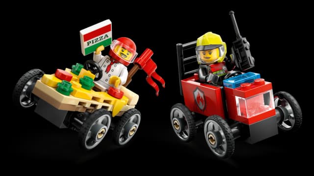 Pizza vs. Fire Truck Race Car Pack - Image 7