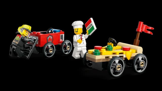 Pizza vs. Fire Truck Race Car Pack - Image 8