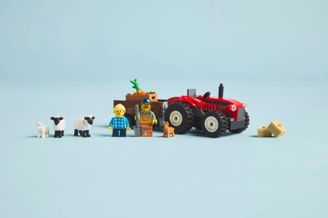 Red Farm Tractor with Trailer & Sheep - Image 5