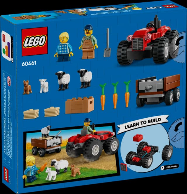 Red Farm Tractor with Trailer & Sheep - Image 8