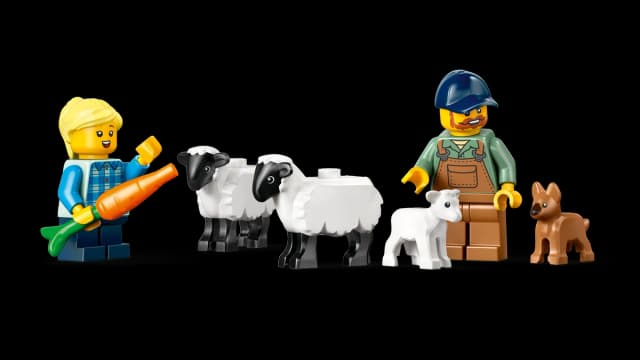 Red Farm Tractor with Trailer & Sheep - Image 6
