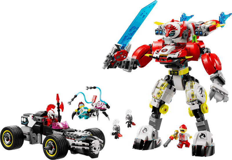 Cooper's Tiger Mech & Zero's Hot Rod Car