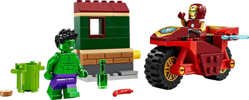 Iron Man with Bike and The Hulk