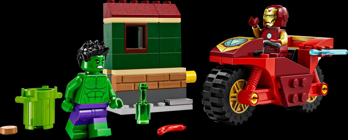 Iron Man with Bike and The Hulk